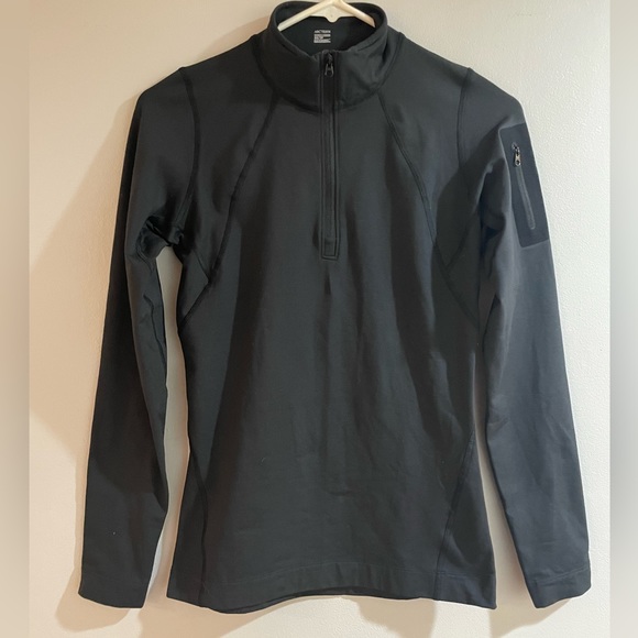 Arc'teryx BLACK Half Zip Pull Over Shirt Jacket Size XS wemens - Picture 1 of 7